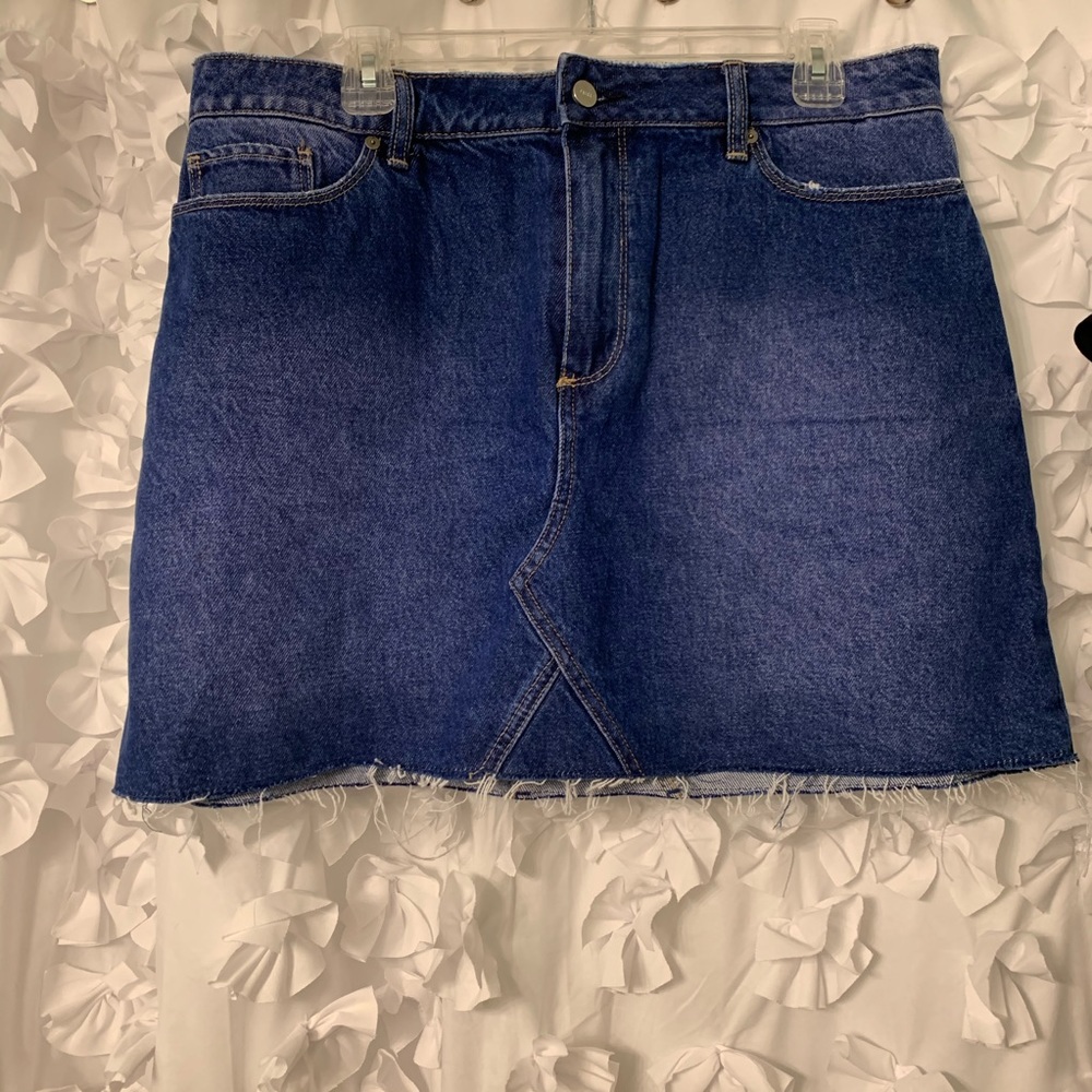 PAIGE Aideen Denim Mini Skirt SZ 14 - Picture 4 of 8